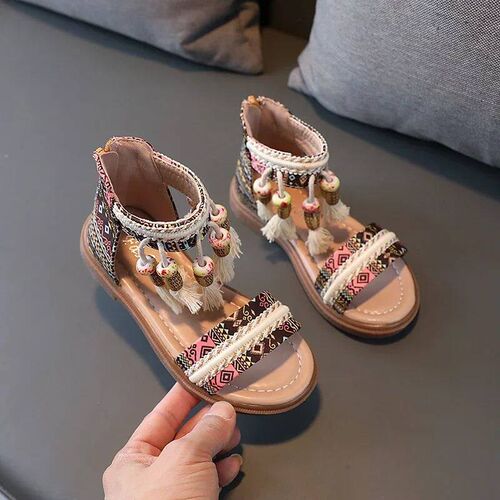 Girls Gladiator Sandals Princess Sweet Kids Beach Shoes Kids