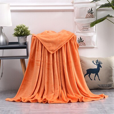 Warm Coral Fleece Blanket Winter Sheet Bedspread Sofa Throw