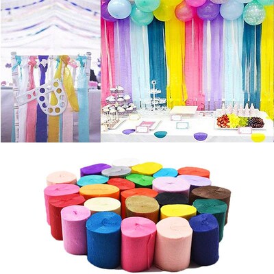 32ft 10m Crepe Paper Streamers DIY Paper Garland Photography