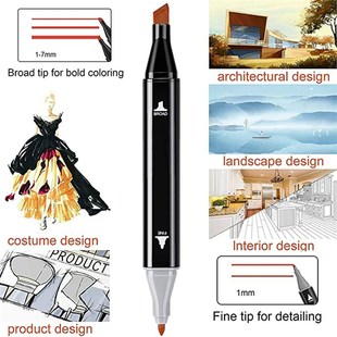School Felt Tips Drawing Alcohol Markers Dual Manga Marker P