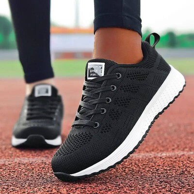 Women Casual Shoes Fashion Breathable Walking Mesh Flat Shoe