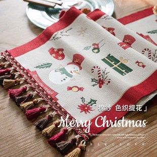 Christmas Decorative Tablecloth Retro Dining desk mat
