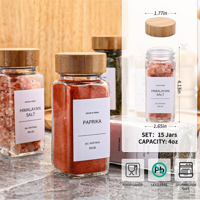 Spice Jars Seasoning Containers Spice Rack Organizer Kitchen