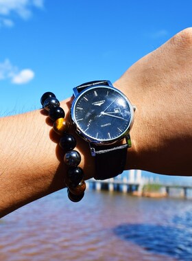 Natural Black Obsidian Hematite Tiger Eye Beads Bracelets Me