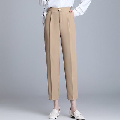 Nine-point suit harem pants for women, summer loose casual h