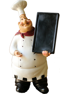 家居饰品树脂工艺品创意厨师摆件餐厅饭店酒吧桌面装饰摆件