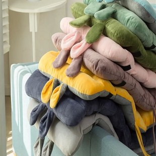 Cute Conjoined Pillow Back Cushions Office Chair Mat Thick G