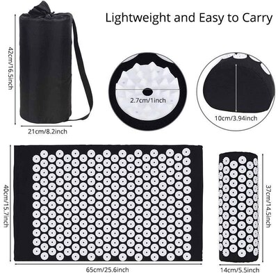 Acupressure Mat Sensi Massage Mat Pillow Set  applicator for