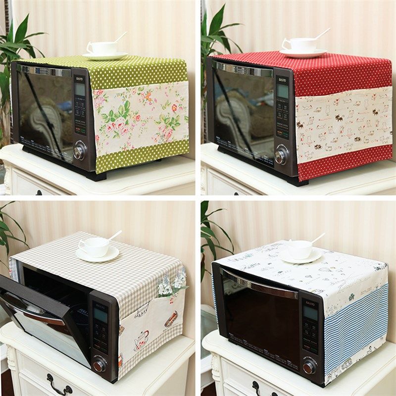 韩式田园欧式微波炉罩子布艺防尘罩盖布烤箱罩电炉烤火防尘布通用,居家布艺,微波炉罩,淘宝优惠券,粉丝福利购,淘宝优惠卷