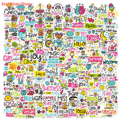 113 Sweet Letter stickers Colorful English letter motivation