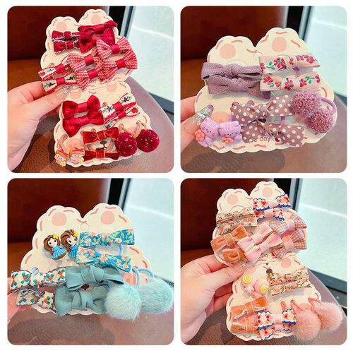 Childrens rubber band winter head rope girls hair bow hair