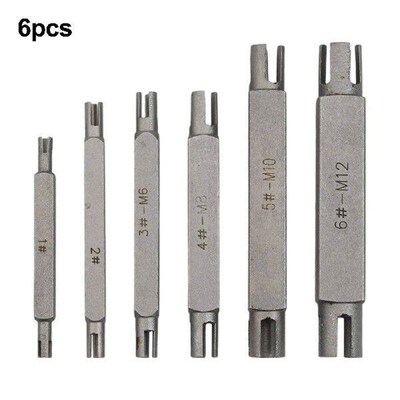 6PCS Broken Tap Extractor Hex Double Head Screw Remove