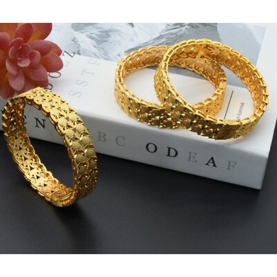 24K gold plated bracelet Dubai bride Gold Bracelet 沙金手镯