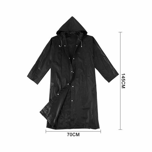 Men Women Raincoat Outdoor Rainwear EVA Cloth Hoodie Long Ra