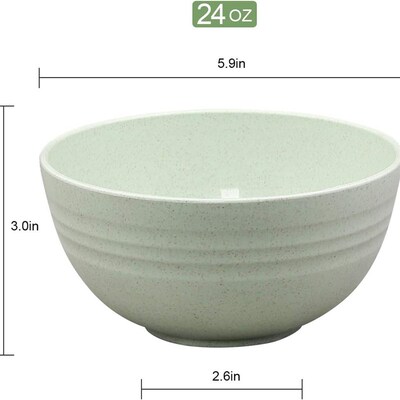 Cereal Bowls Wheat Straw Fiber Lightweight Bowl Unbreakable