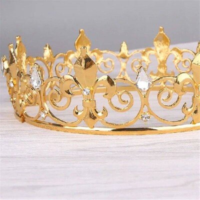 Royal King Crown For Men - Metal Prince Crowns And Tiaras,