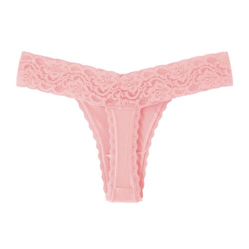 10 Pcs/Pack Elegant Lace Cotton Women G-String Thong Plus Si