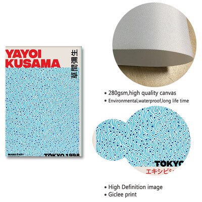 Yayoi Kusama Art Exhibition Posters and Prints Gallery Wall