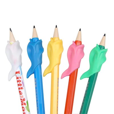 1Pcs Train Drawing Toy Silicone Dolphin Fish Hold Pencil Chi