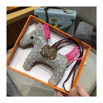 Diamond-encrusted pony bag pendant high-grade pendant car ke
