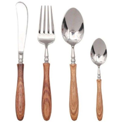 304 Stainless Steel Flatware Rosewood Handle Luxury