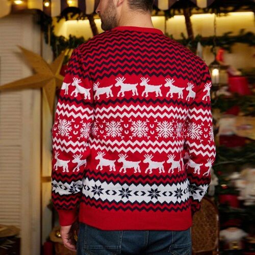 Winter New Christmas Sweaters Fashion Round Neck Snowflake E