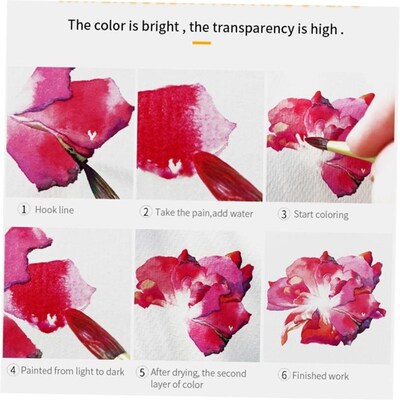 42 Solid Watercolor Paint Set With Water Brush Pen Foldable1