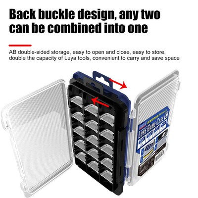 1-2PCS Fishing Lure Box Double Side Fishing Tackle Boxes Bai