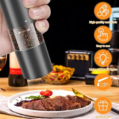 Electric Salt and Pepper Grinder Sets Manual Pepper Mill Aut
