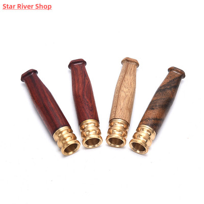 1pc Cigarette Holder Smoking Pipe Bit Straight Filter Wooden