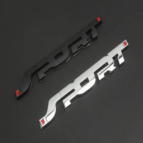 Car Accessories Sticker Styling Metal 3D Chrome Black Auto C