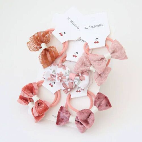 Baby Hair Band Girls Ties Bows Elastic Rubber Band Scrunchie