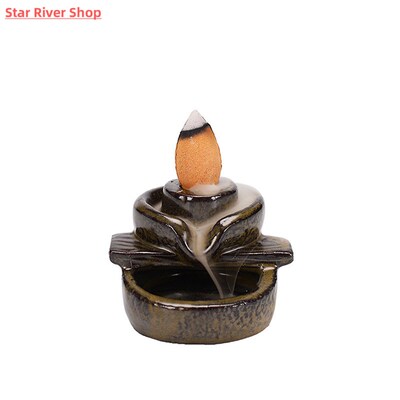 Waterfall Incense Burner Backflow Mini Buddha Censer Backflo