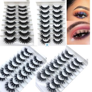 5/8 /10 Pairs 3D Mink Hair False Eyelashes Natural/Thick Lon