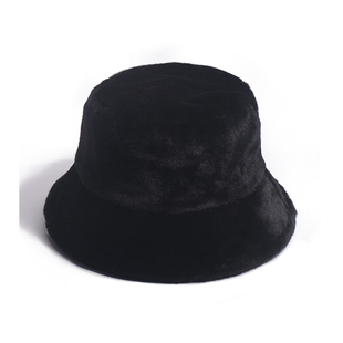 DT054 Winter Outdoor Vacation Lady Panama Black Solid Thicke
