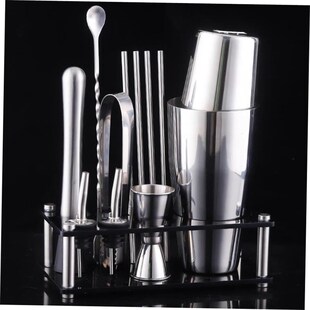 Bartender Kit 9 Piece Boston Cocktail Shaker Stainless Steel