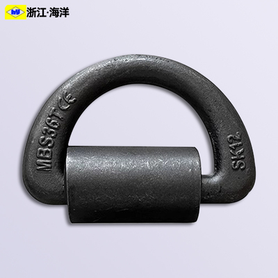 船用模锻D型环高强度地令焊接地铃索具船用D令捆扎甲板环原色3T