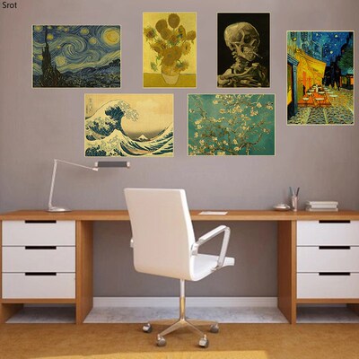 Great Painter Vincent Van Gogh Poster Kraft Paper Famous Oil