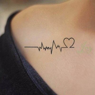 Waterproof Temporary Tattoo Sticker Body Art Love Wave Heart