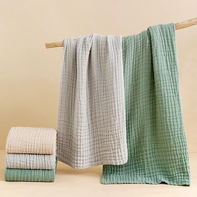 Baby Bath Towel 6 Layers Infant Gauze Receiving Blanket 1pc