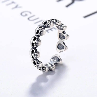 Personality Gothic Skull Rings For Women Charm Engagement Je