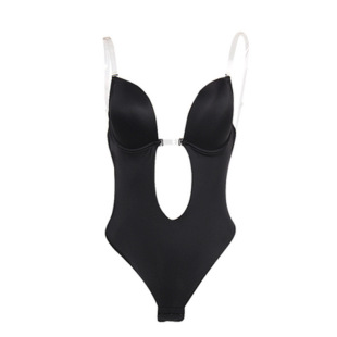 Bodysuit Shapewear Deep V-Neck Body Shaper Backless U Plunge