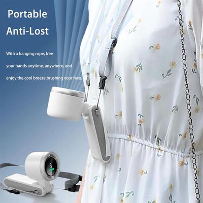 Portable Turbo Fan Hanging Neck Fan USB Rechargeable Handhel