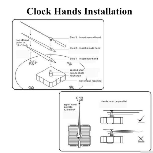 Large Wall Clock Quartz 3D DIY Big Decorative Kitchen Clock