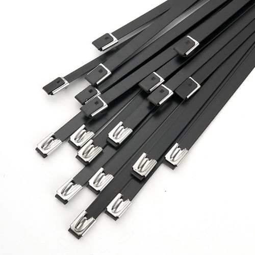 30包塑不锈钢扎带PVC电缆扎带自锁金属船用绑带5.*300mm/9*200