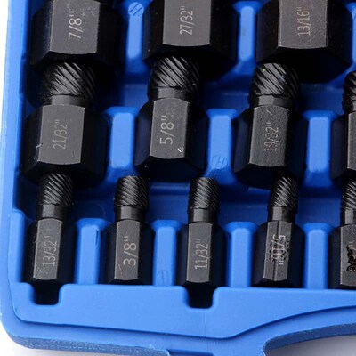 25Pcs Screw Extractor Set Broken Bolt Screw Remover Kit Dama