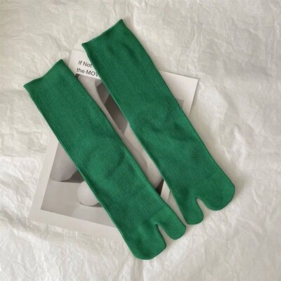 Hgh Qualty Combed Cotton Splt Toe Socks Unsex Smple Comforta