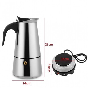 Maker Coffee Pot Percolator stove Stainless Electric Moka