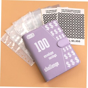 100Envelope Challenge Binder money saving book cash budget
