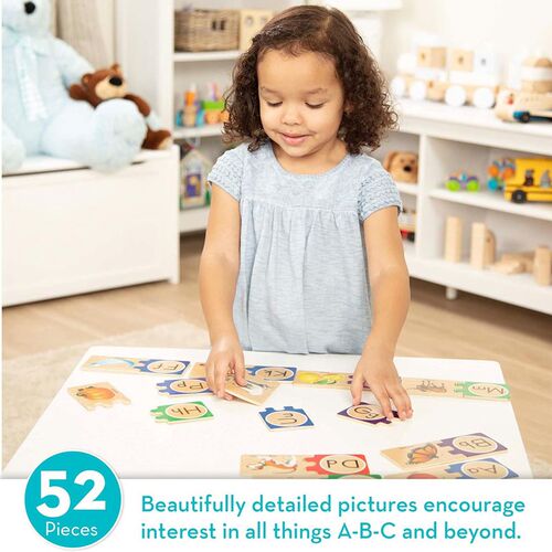 Self-Correcting Alphabet Wooden Puzzles With Storage Box拼图
